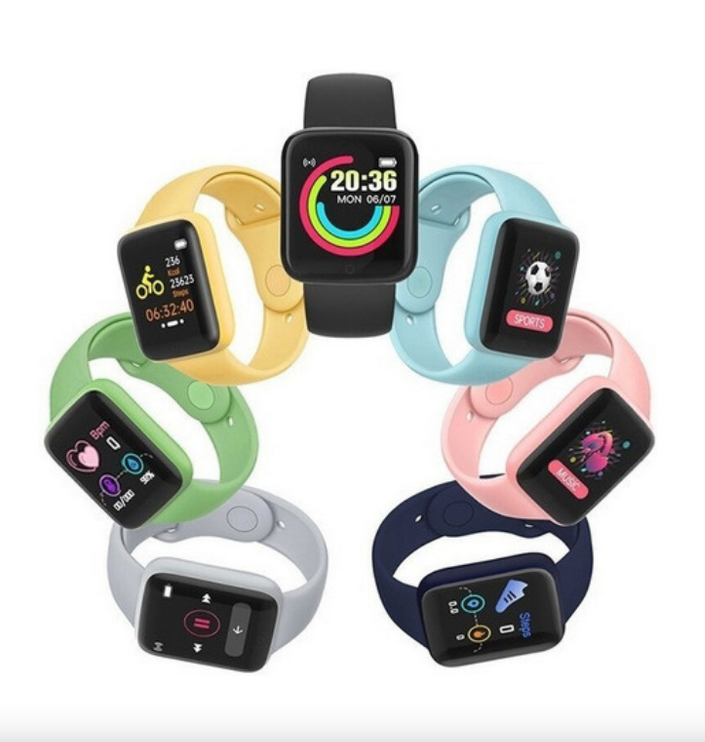 Smartwatch D20 Y68 – Reloj Inteligente Multicolor con Funciones Avanzadas